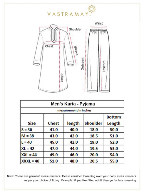 Men's Black Cotton Pathani Suit Set